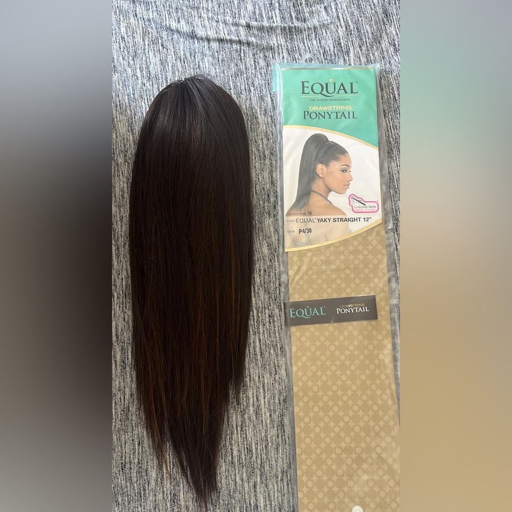 Dark brown pony tail wig